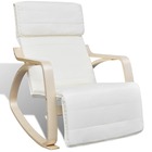 Chaise à bascule crème bois cintré et tissu