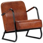 282900  relax armchair brown real leather