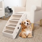Escaliers pliables pour chiens crème 62x40x49,5 cm