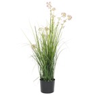 Plante artificielle à herbe avec fleur 95 cm