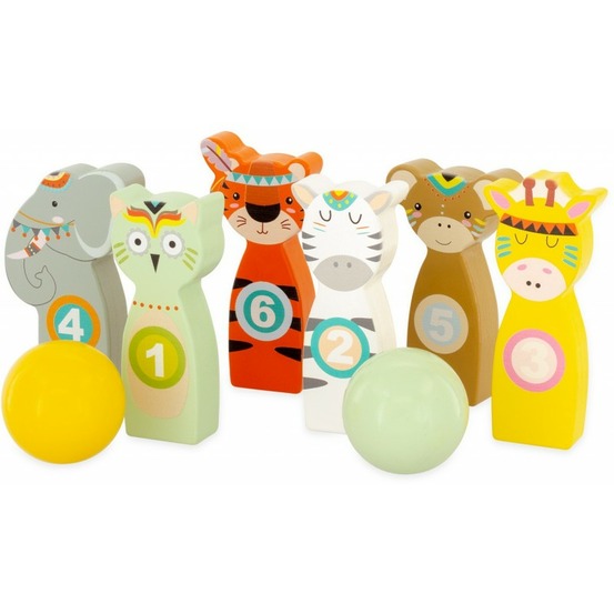 Jeu de quilles animaux 10 cm