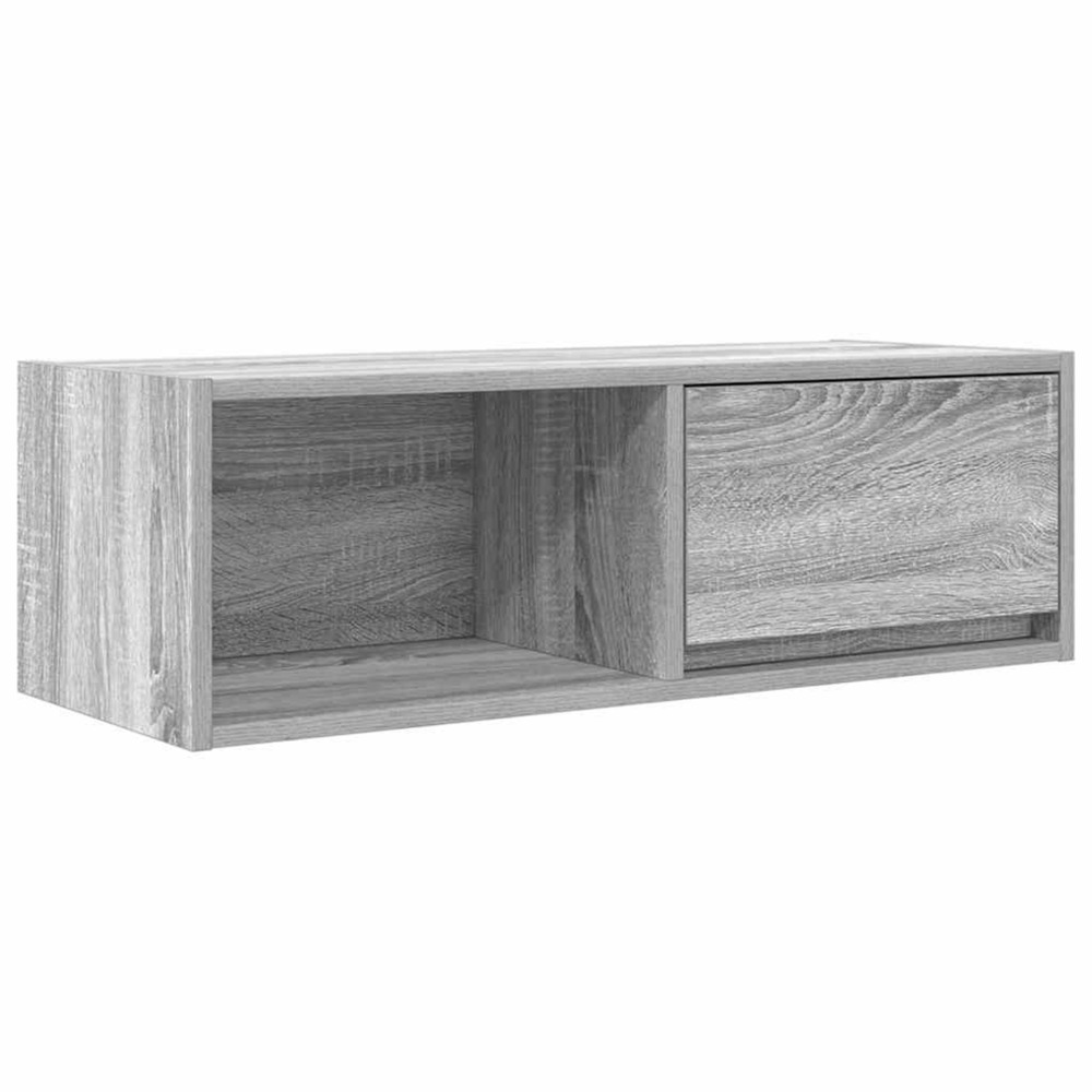 Meuble tv sonoma gris 80x31x25,5 cm bois d'ingénierie