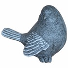 Statue oiseau debout pour bassin gris