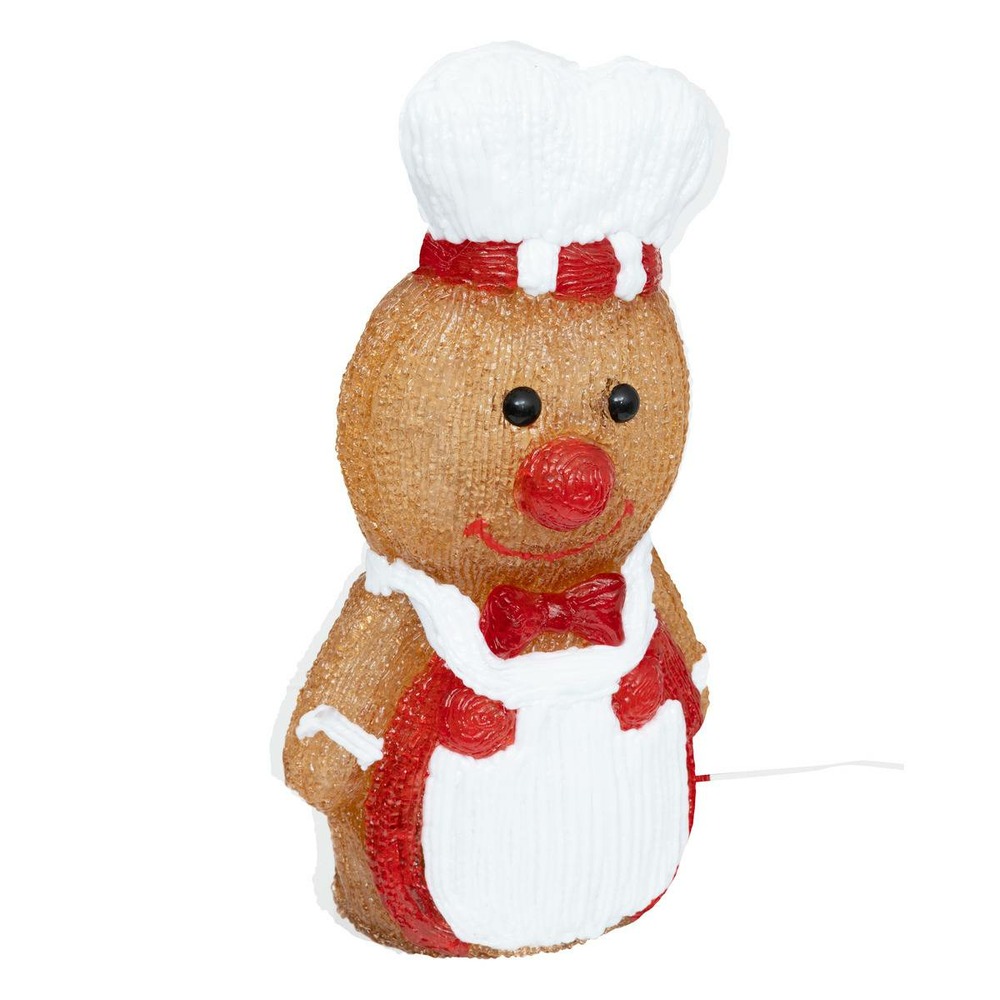 Forme acrylique extérieure pain d'épice solaire 25 led fixes h.28,5cm