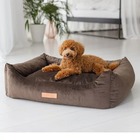Animood -  lit pour chien alex taille : l, couleur : marron, matière : welur