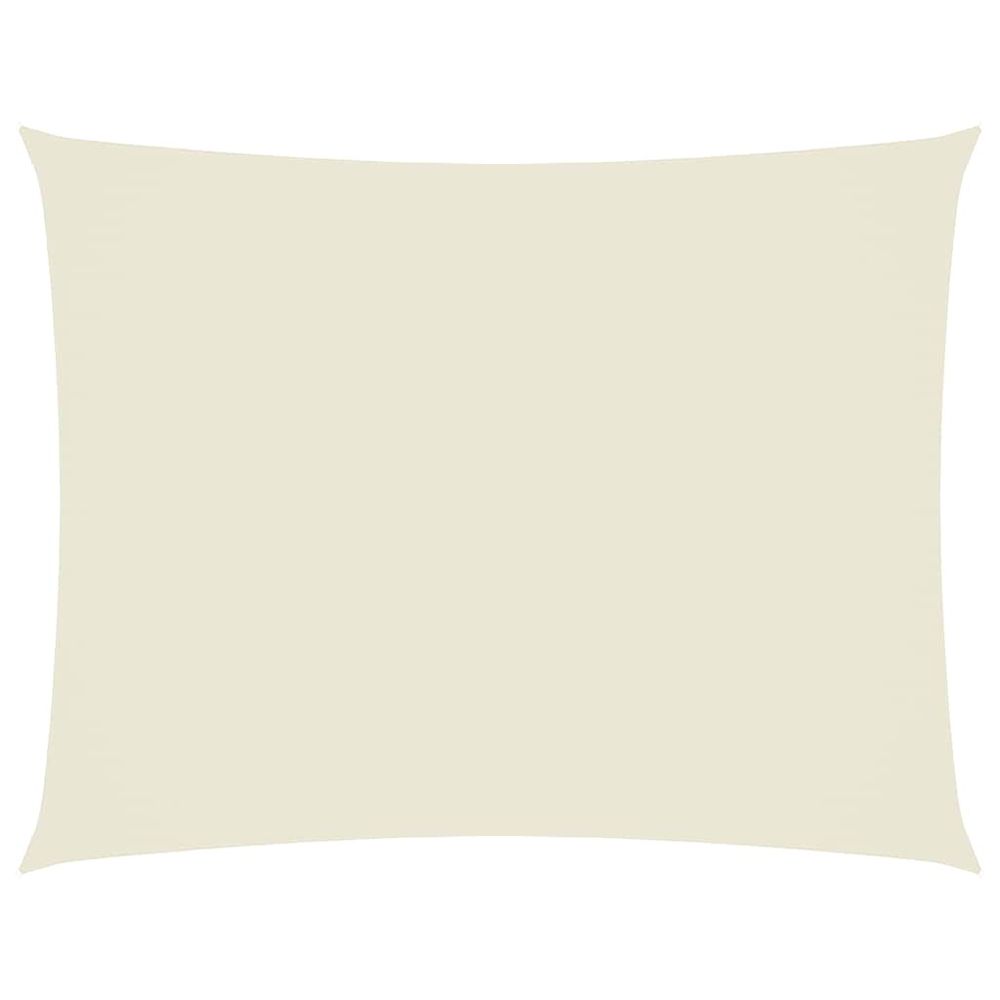 Voile de parasol tissu oxford rectangulaire 3,5x5 m crème