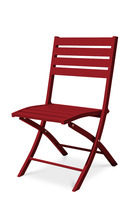 Chaise de jardin pliante marius rouge