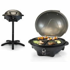 Barbecue électrique de table avec support bq-2816 noir 2200 w 46 x 35 cm