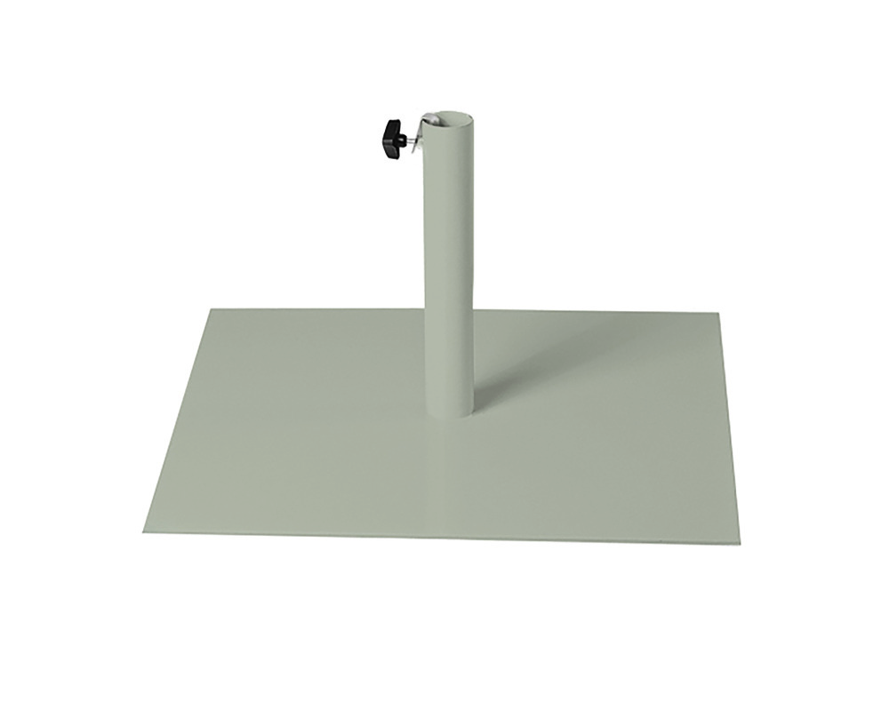 Pied De Parasol En Acier Inoxydable Paramondo - Format Carré 48x48 Cm, Avec Adaptateurs Pour Mâts 36/38/48/50 Mm