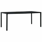 Table de jardin noir 180x83x72 cm acier