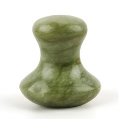 1 champi guasha en pierre de jade vert