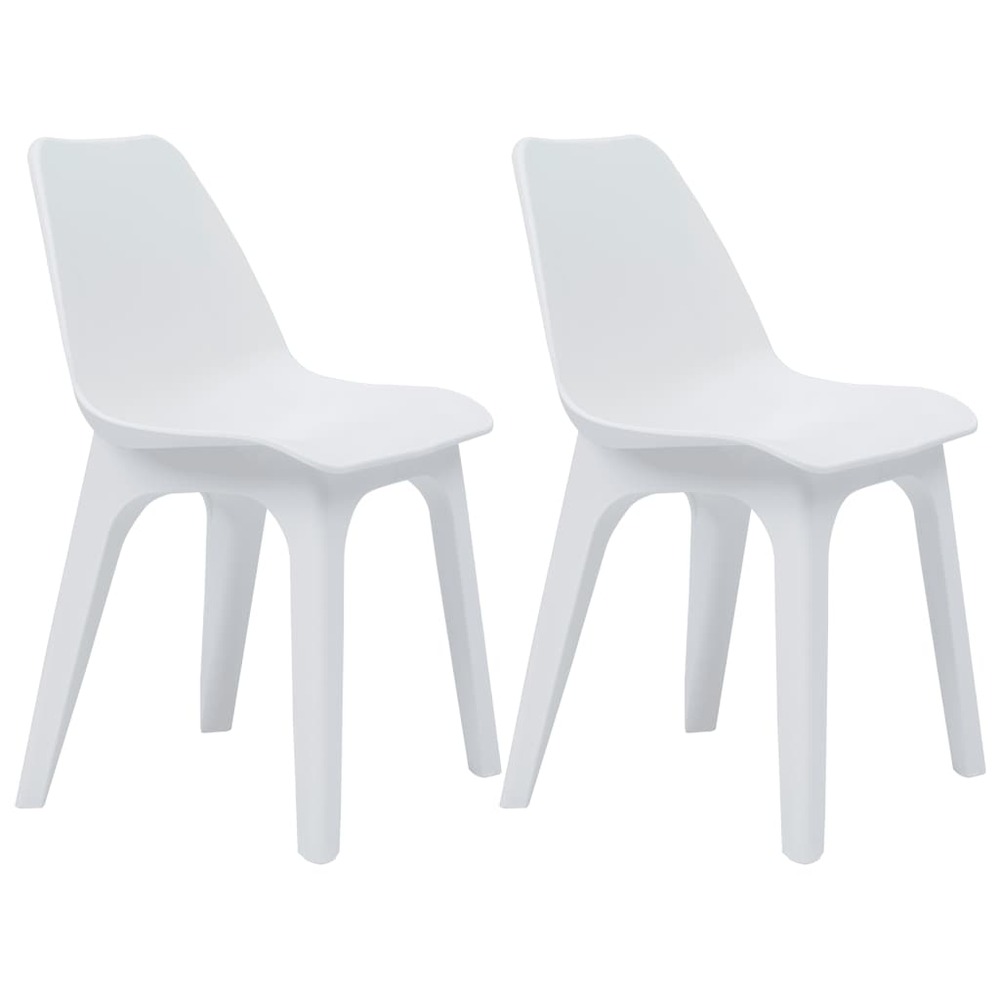 Chaises de jardin 2 pcs blanc plastique