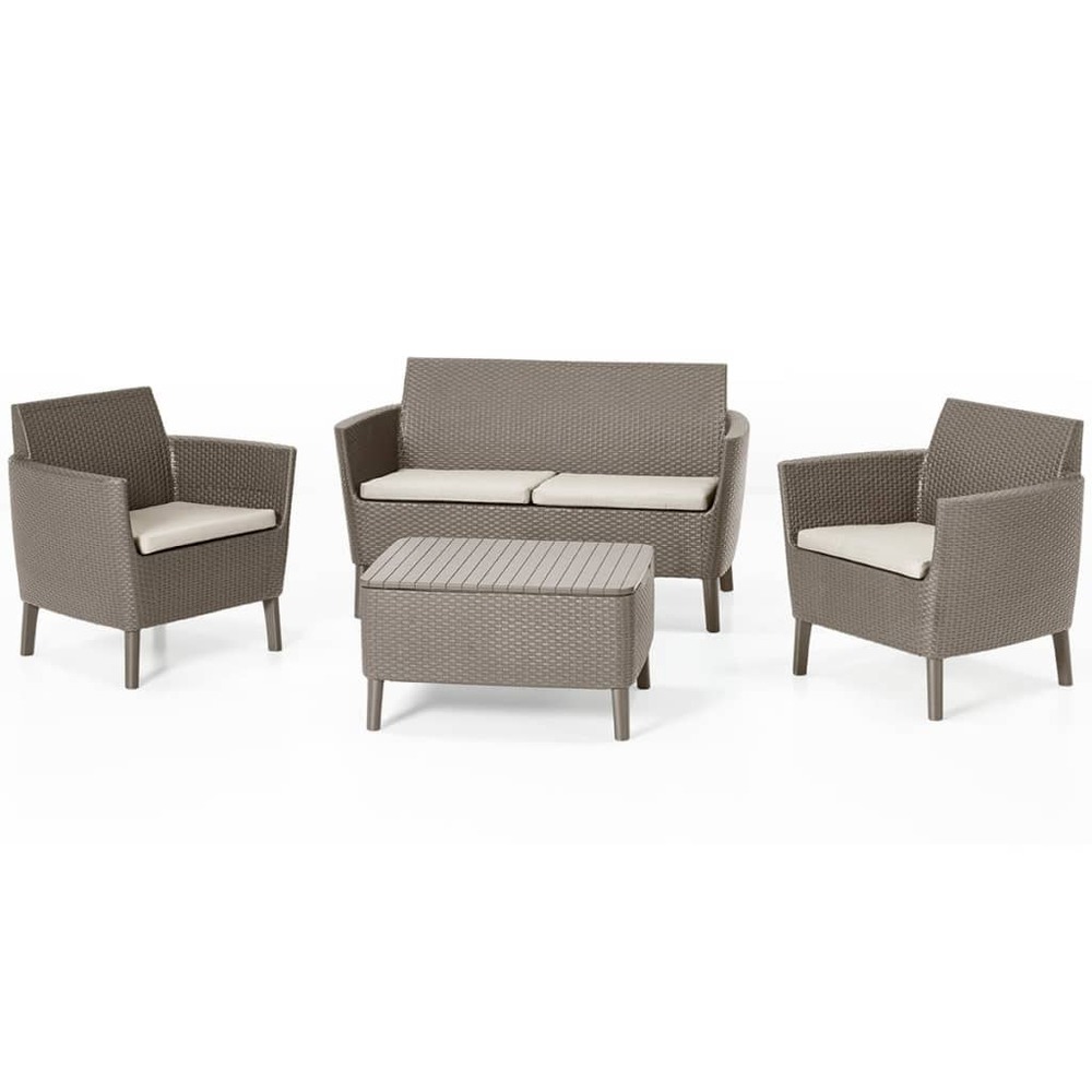 Jeu de canapés de jardin 8 pcs salemo cappuccino 236632