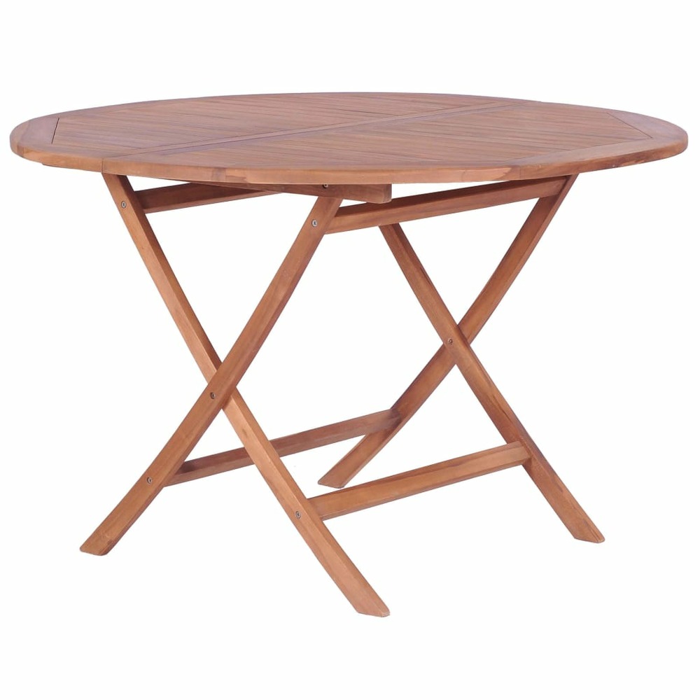 Table pliable de jardin 120x75 cm bois de teck solide