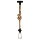 Lampe suspendue avec fil recouvert de corde e27