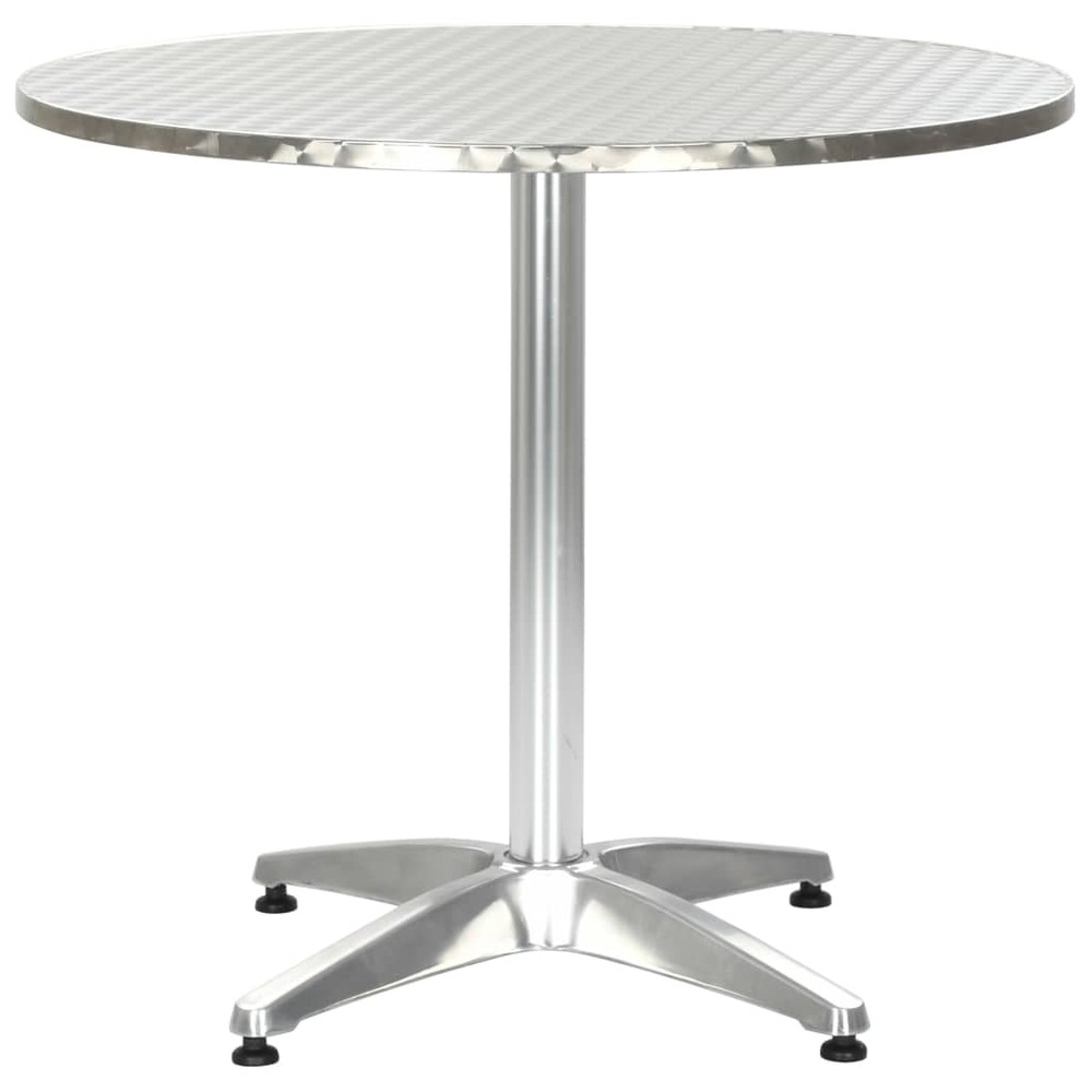 Table de jardin argenté 80x70 cm aluminium