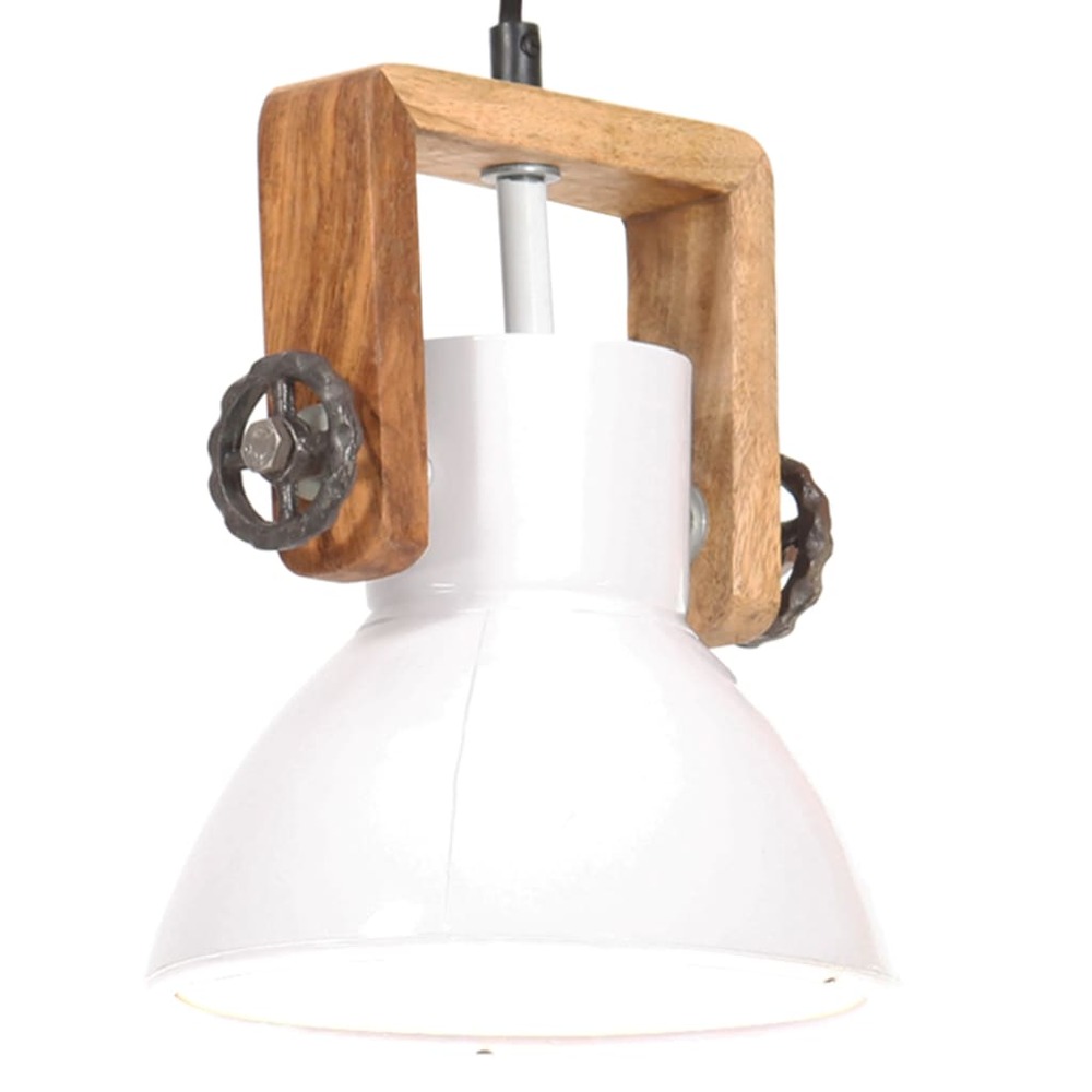 Lampe suspendue industrielle 25 w blanc rond 19 cm e27