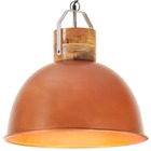 Lampe suspendue industrielle cuivre rond 51 cm e27 manguier