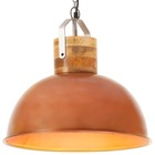 Lampe suspendue industrielle cuivre rond 42 cm e27 manguier