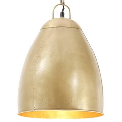Lampe suspendue industrielle 25 w laiton rond 32 cm e27