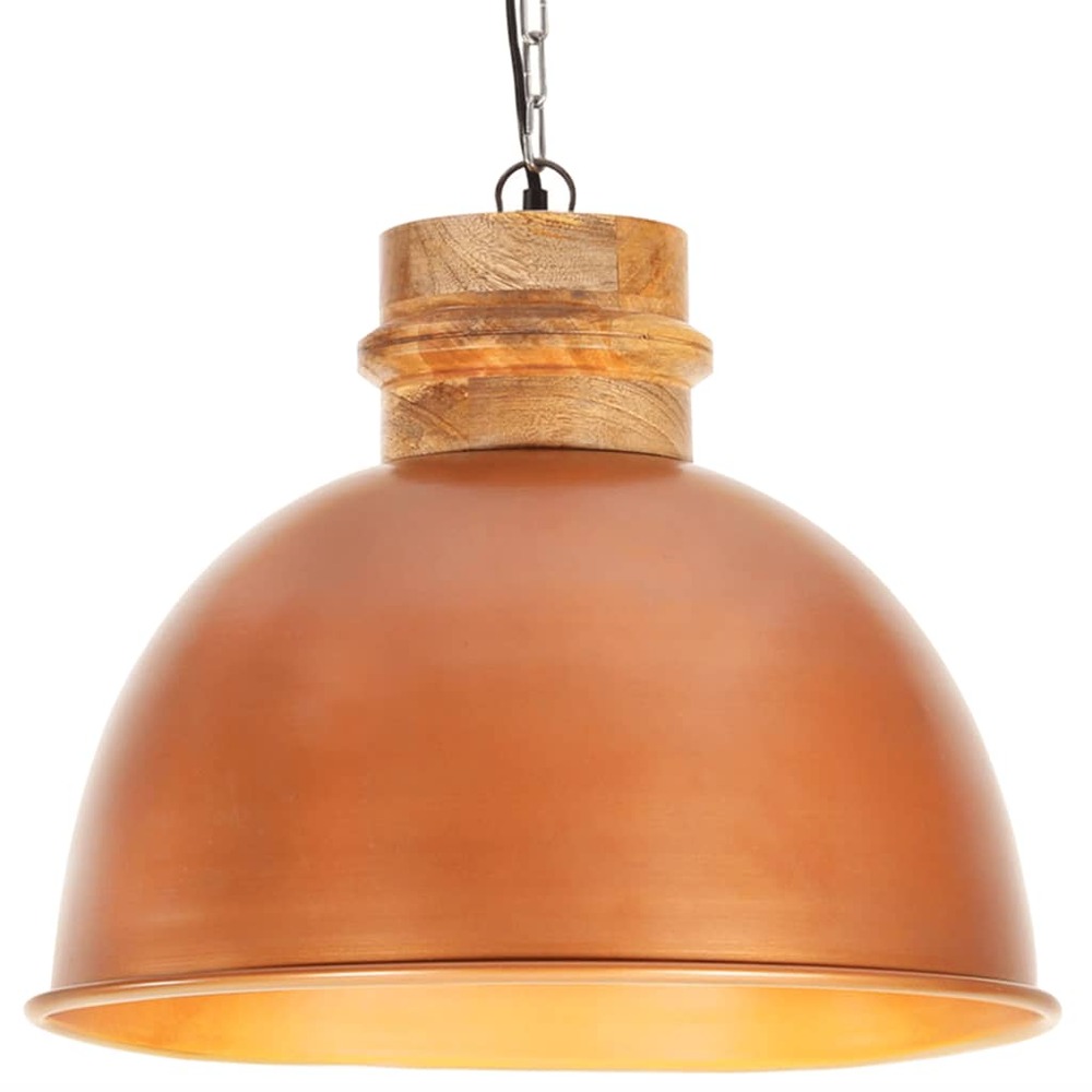 Lampe suspendue industrielle cuivre rond 50 cm e27 manguier