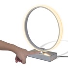 Lampe led de table en forme d'anneau blanc