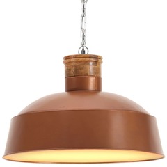 Lampe suspendue industrielle 58 cm cuivre e27