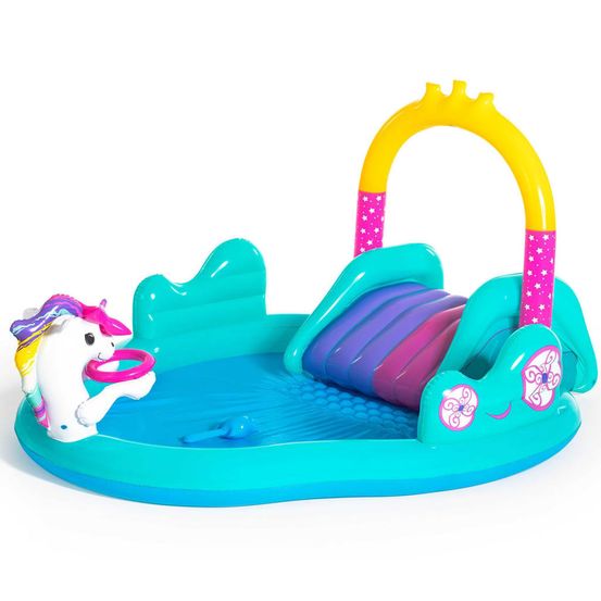 Centre de jeu gonflable licorne magique multicolore