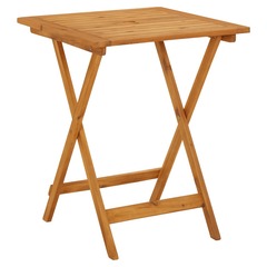 Table pliable de jardin 60x60x75 cm bois d'acacia solide