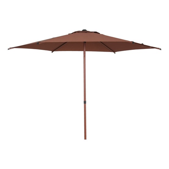 Parasol droit rond inclinable soya 2,7m acajou