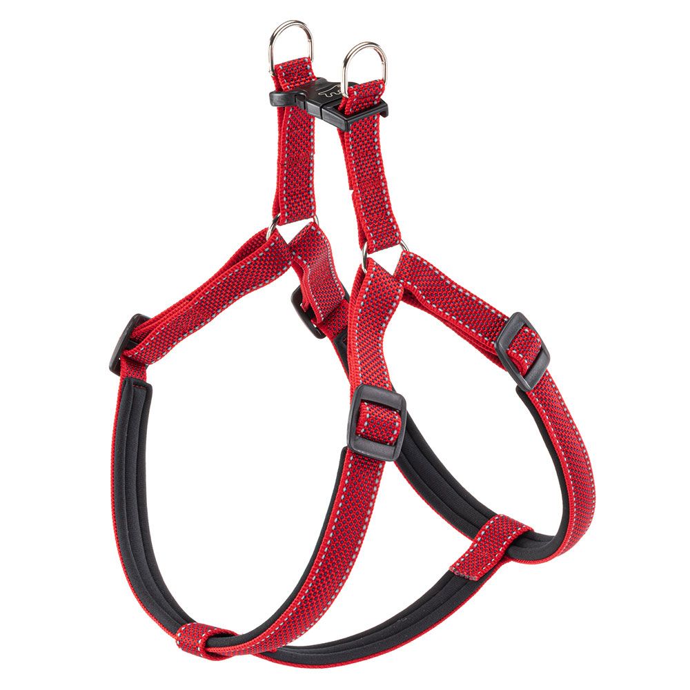 Harnais pour chien grande taille réfléchissant daytona deluxe extra large, rembourré, rouge-noir