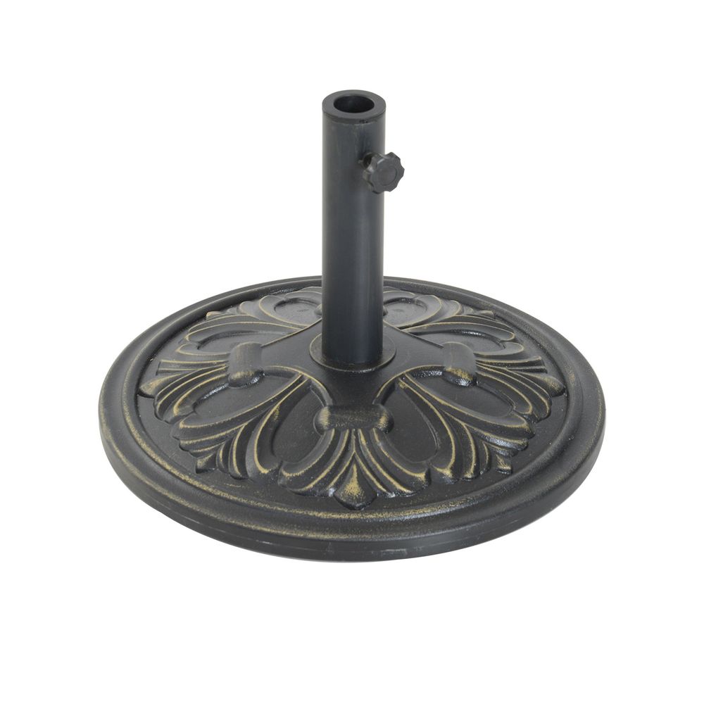 Pied de parasol rond motif fleurs lys 13 K…