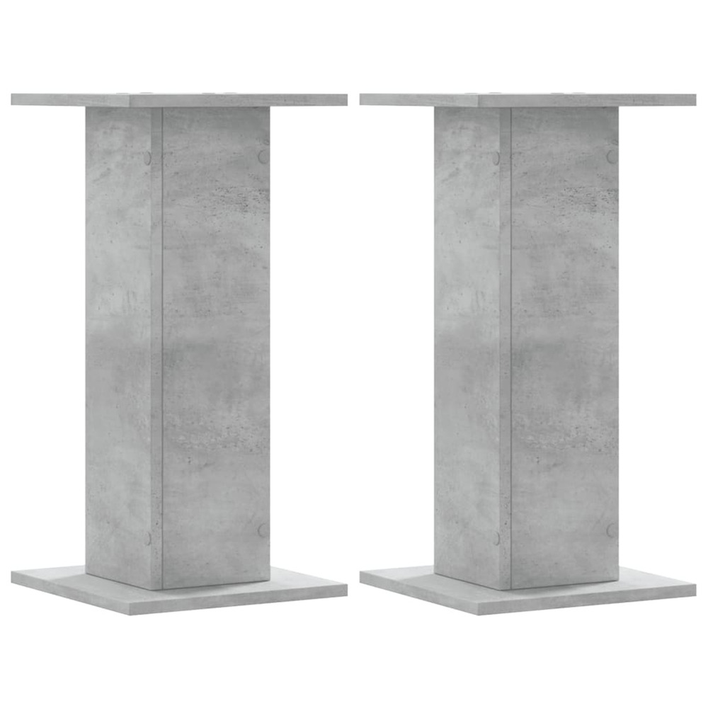 Supports pour plantes 2 pcs gris béton bois d'ingénierie