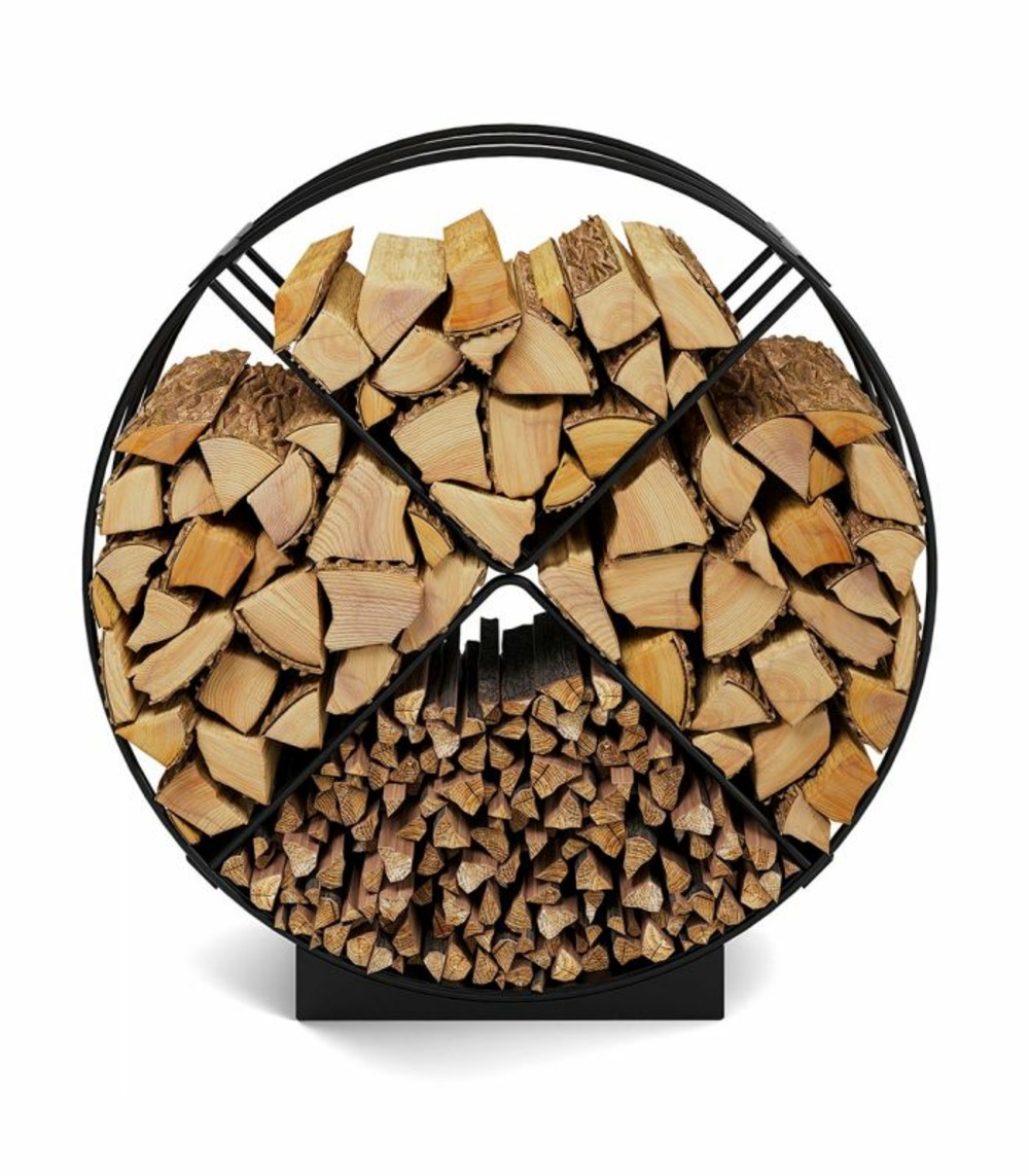 Porte bûches rondo acier robuste grande capacité cookking 333258