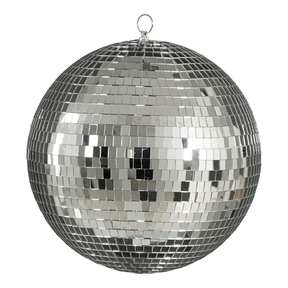 Mica decorations boule à facettes de noël - ø30 cm - argent
