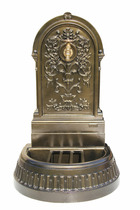 Fontaine floraison vieux bronze avec robinet colvert dommartin h. 98cm x l. 45cm
