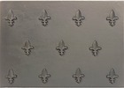 Plaque de cheminée fleurs de lys grise h. 52 cm x l. 70 cm