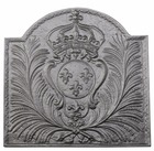 Plaque de cheminée couronne de france h. 46,5 cm x l. 47 cm