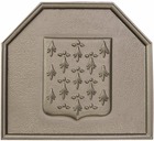 Plaque de cheminée armes de bretagne h. 49,5cm x l. 54,5cm