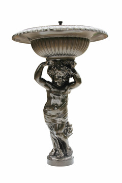 Fontaine a l'angelot vieux bronze dommartin h. 100cm x l. 70cm