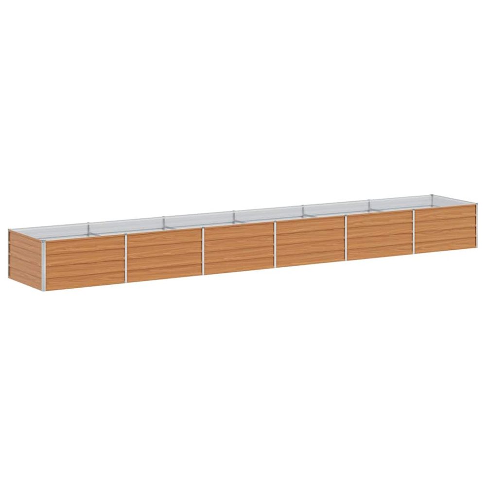 Jardinière d'extérieur surélevée marron clair 480 x 80 x 45 cm