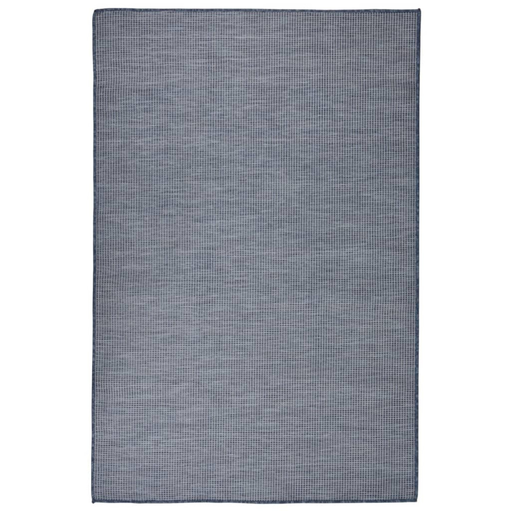 Tapis à tissage plat d'extérieur 120x170 cm bleu