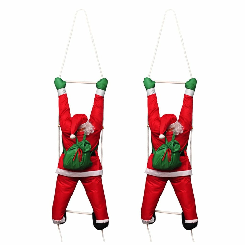 Lot de 2 pères noël à suspendre 195 cm Truffaut