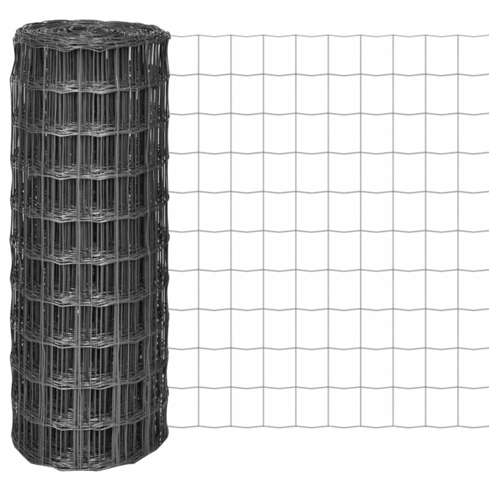 Clôture euro acier 25 x 1 m gris