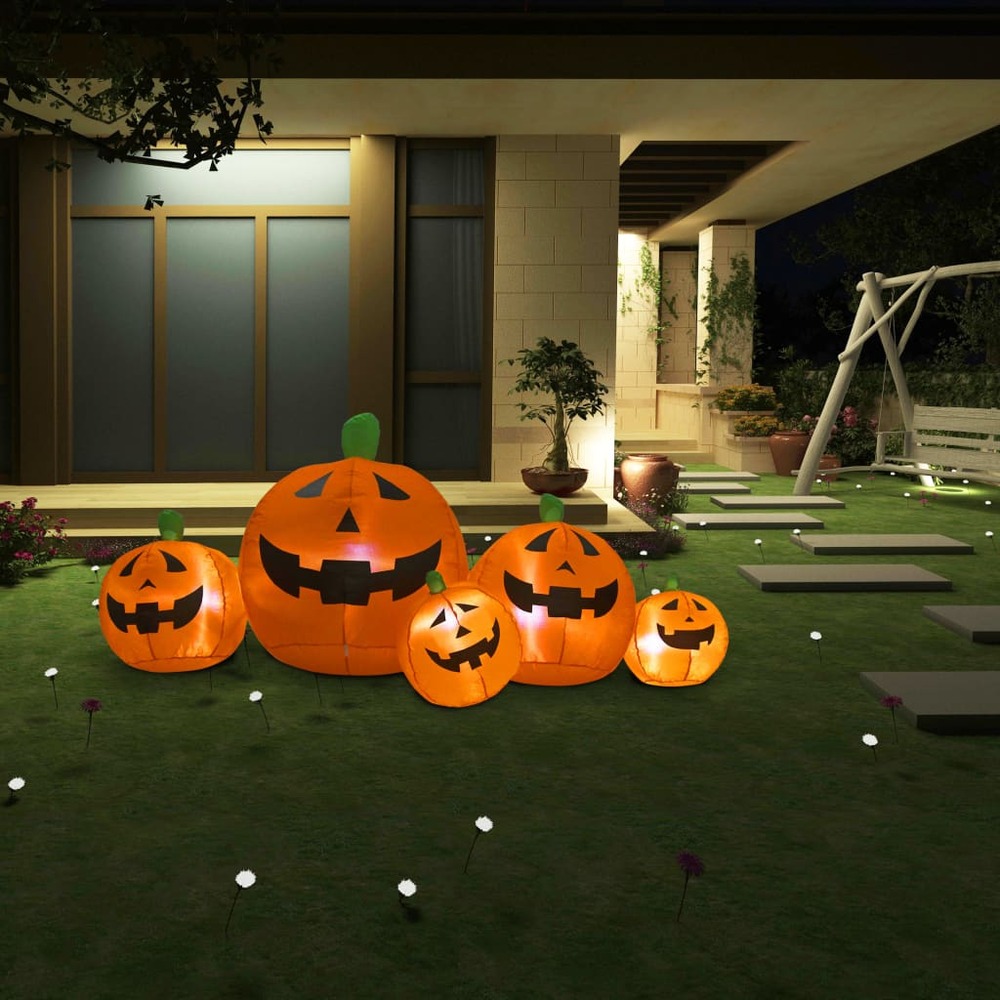 Famille de citrouille gonflable de halloween avec led 1,8 m Truffaut