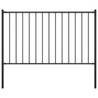 Panneau clôture et poteaux acier enduit poudre 1,7x1,25 m noir