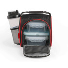 Set lunch box isotherme noir/rouge