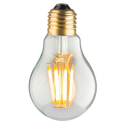 Ampoule lampe a60 e27 led filaments droits 8w classique verre clair