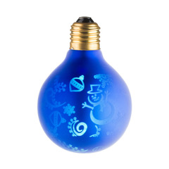 Ampoule lampe déco neige et bleu g80 e27