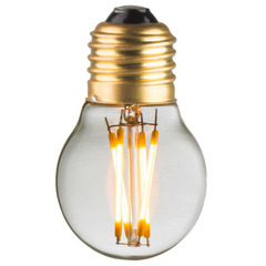 Ampoule lampe g45 e27 led filaments droits 4w classique verre clair